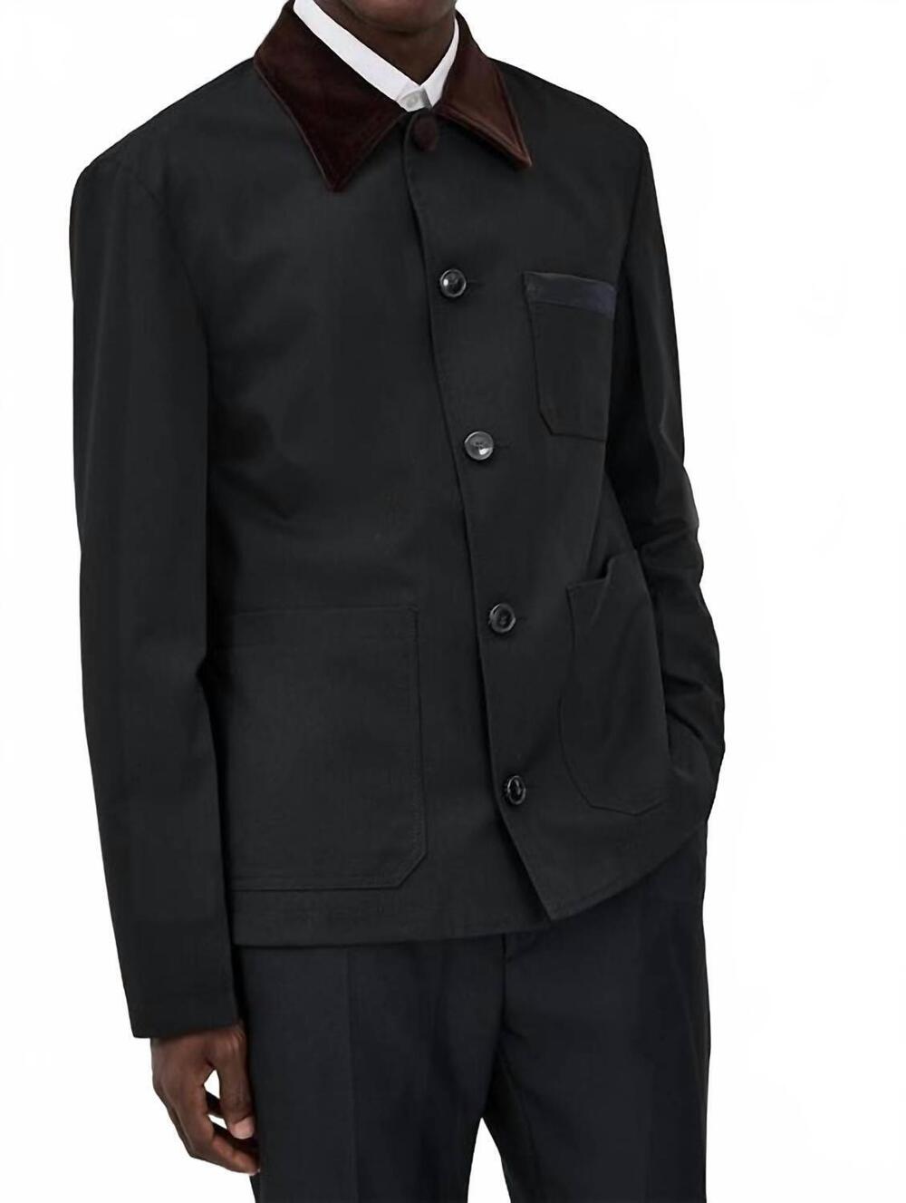 NEW MARNI tropical wool jacket in black